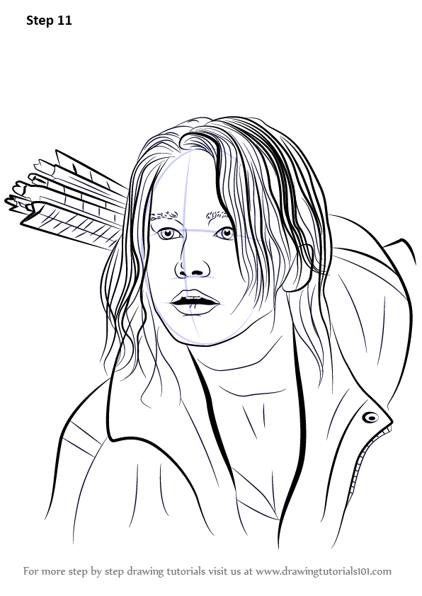 learn how to draw katniss everdeen characters step by