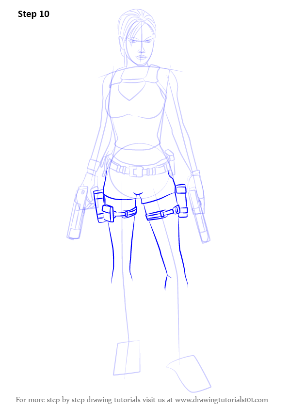Learn How to Draw Lara Croft (Characters) Step by Step