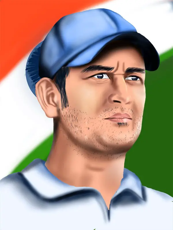 Sketch drawing OF MSDHONI
