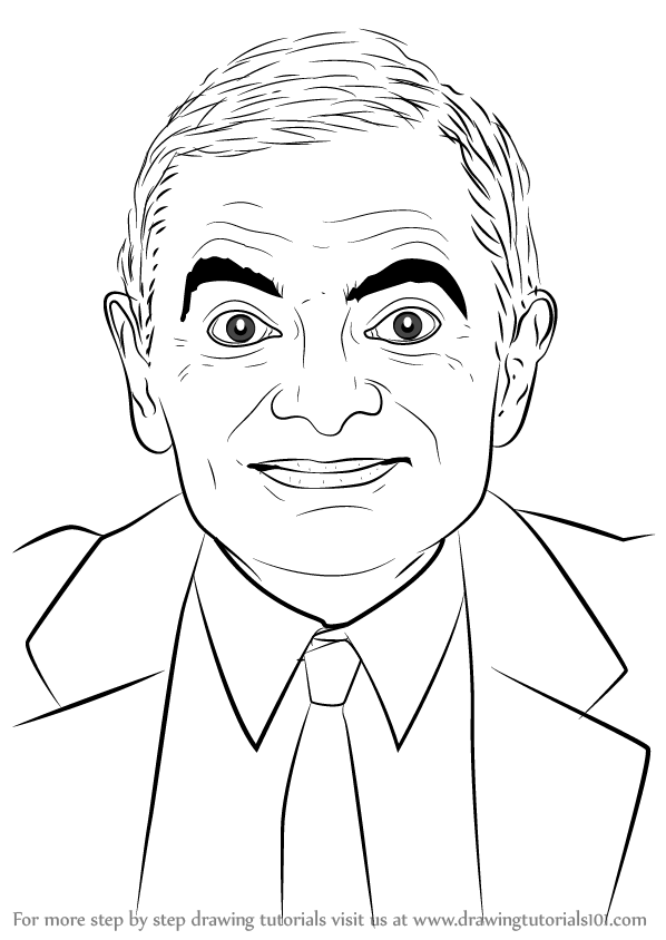 Learn How to Draw Mr . Bean Entertainers Step by Step 