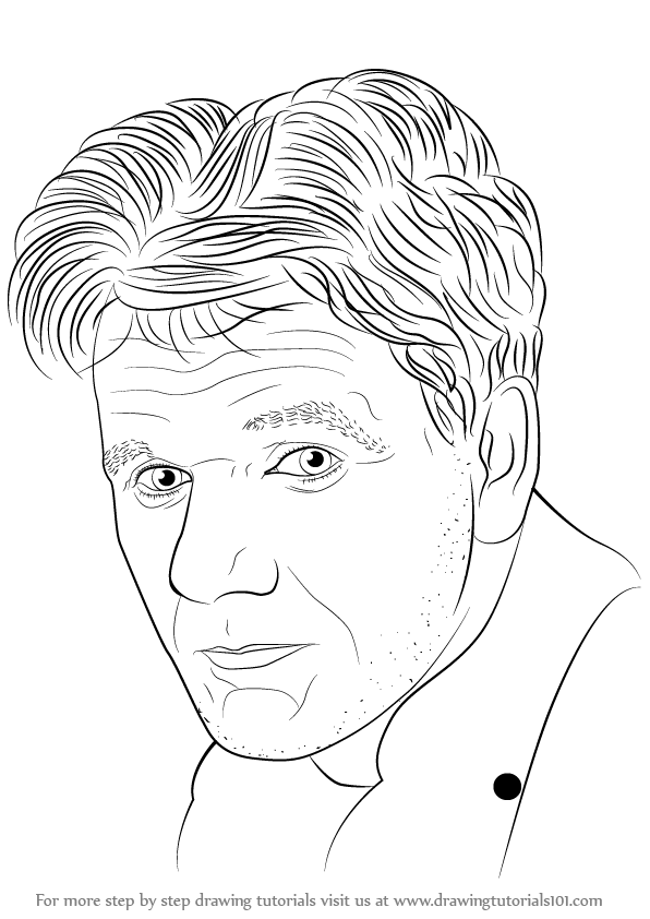 Learn How to Draw Gordon Ramsay (Famous People) Step by Step : Drawing