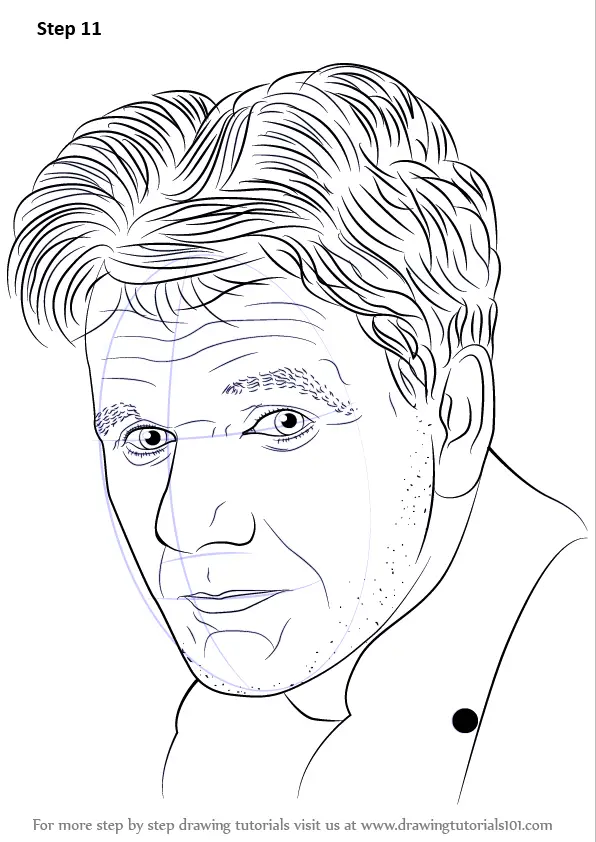Learn How to Draw Gordon Ramsay (Famous People) Step by Step : Drawing
