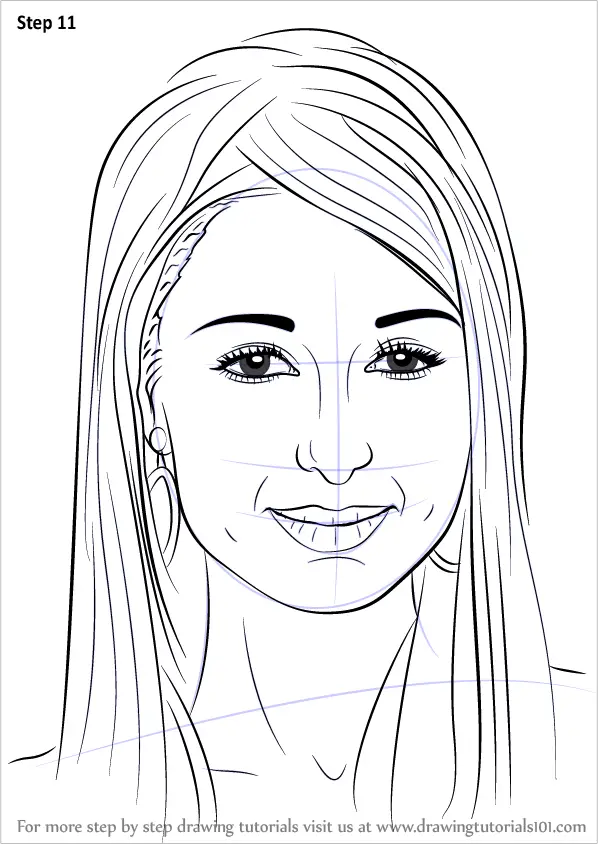 Learn How to Draw Paris Hilton (Famous People) Step by Step : Drawing