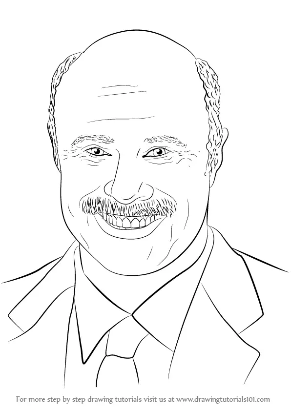Learn How to Draw Dr. Phil McGraw (Famous People) Step by Step ... Simple Person Outline