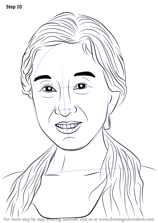 Learn How to Draw Vera Wang Famous People Step by Step 