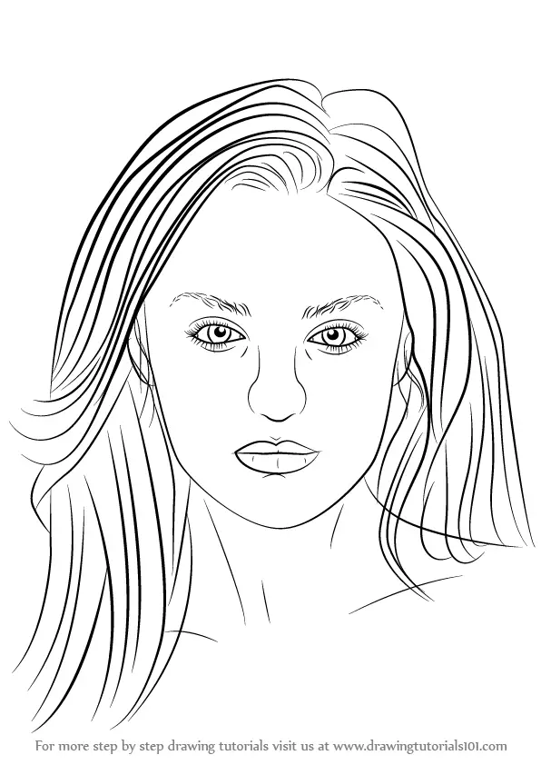 How to Draw Candice Swanepoel (Female Models) Step by Step ...
