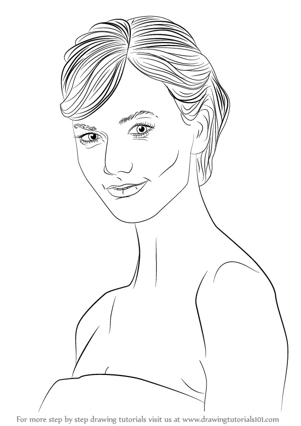 Learn How to Draw Karlie Kloss (Female Models) Step by Step : Drawing ...
