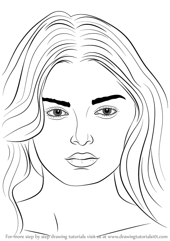 How to Draw Lily Donaldson (Female Models) Step by Step