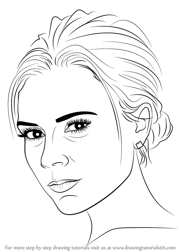 How to Draw Victoria Beckham (Female Models) Step by Step ...