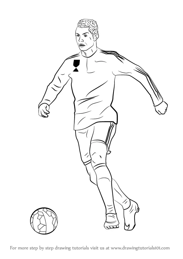 Pencil Sketch of Cristiano Ronaldo By Samuel Lazarus Rasquinha-saigonsouth.com.vn