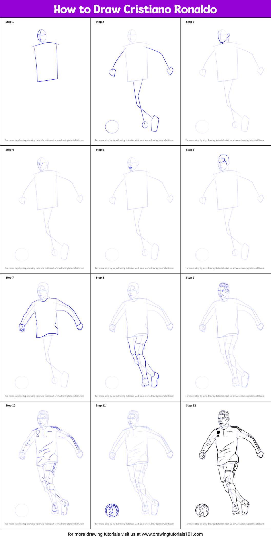 Details 131+ ronaldo drawing step by step latest