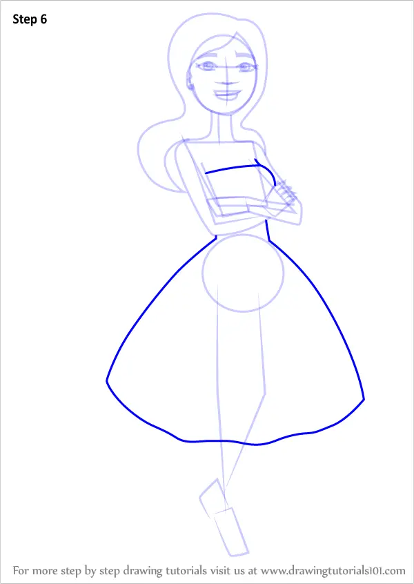 HOW TO DRAW A GIRL WITH BEAUTIFUL DRESS 