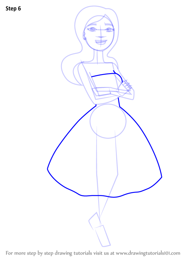 HOW TO DRAW A GIRL WITH BEAUTIFUL DRESS 