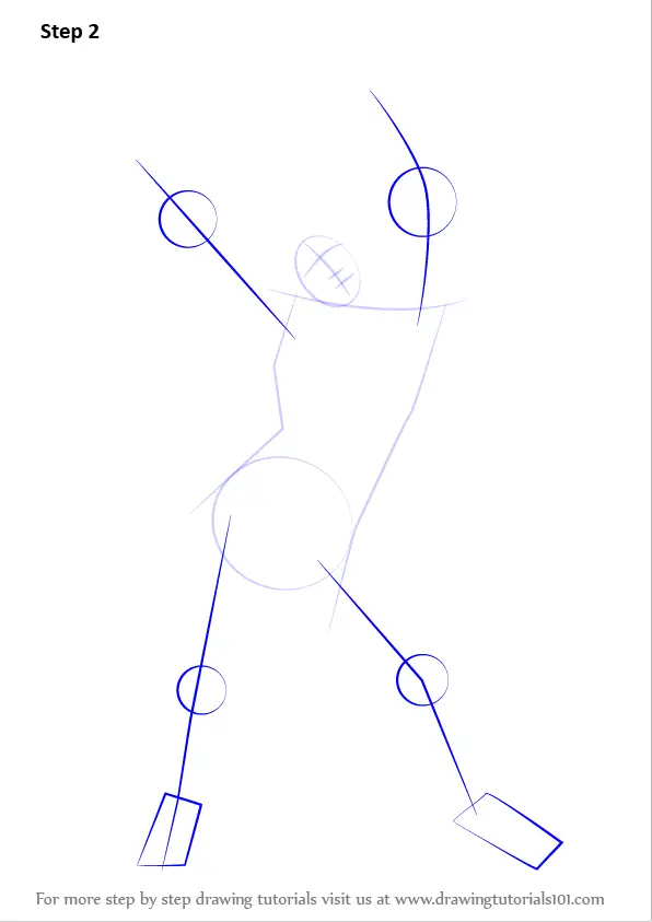Learn How to Draw a Cheerleader (Girls) Step by Step : Drawing Tutorials
