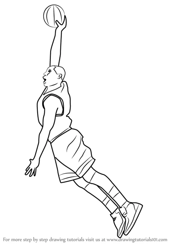 sketch of basketball player 9743123 Vector Art at Vecteezy
