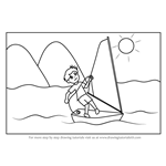 How to Draw a Boy Sailing Scene