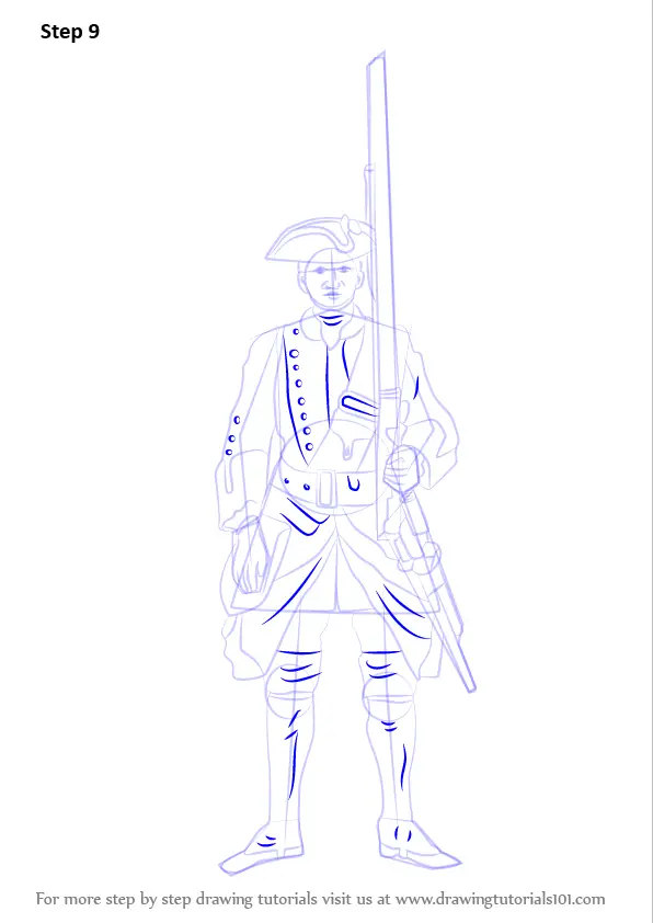 Learn How to Draw British Soldier (Other Occupations) Step by Step