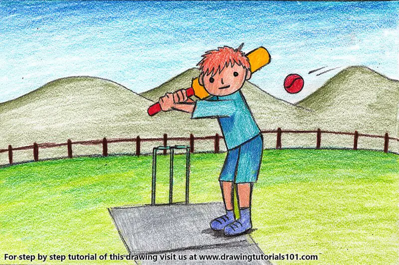 Drawing Cricket by mydrawing9311 | OurArtCorner