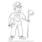 How to Draw a Farmer for Kids
