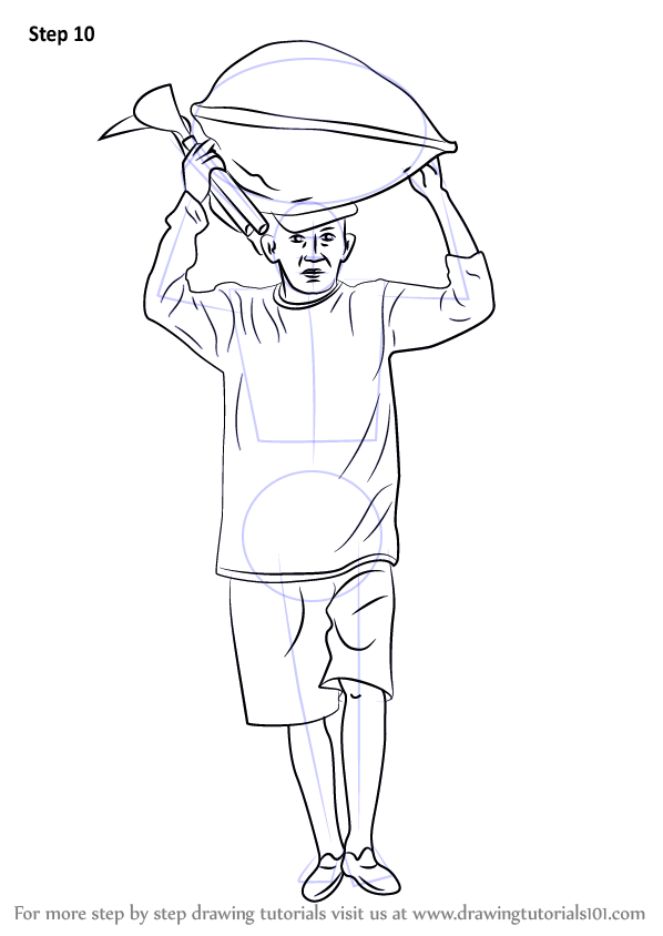 Learn How to Draw a Farmer (Other Occupations) Step by Step : Drawing