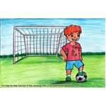 How to Draw a Goal Keeper for Kids