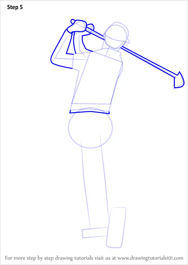 Learn How to Draw a Golf Player (Other Occupations) Step ...