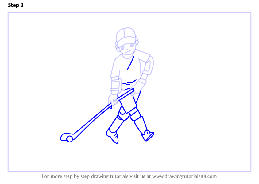 How to Draw a Hockey Player - Easy Drawing Tutorial For Kids