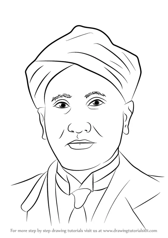 Sir CV Raman National Science day Drawing With Pencil Sketch Step by Step   For Beginners  YouTube