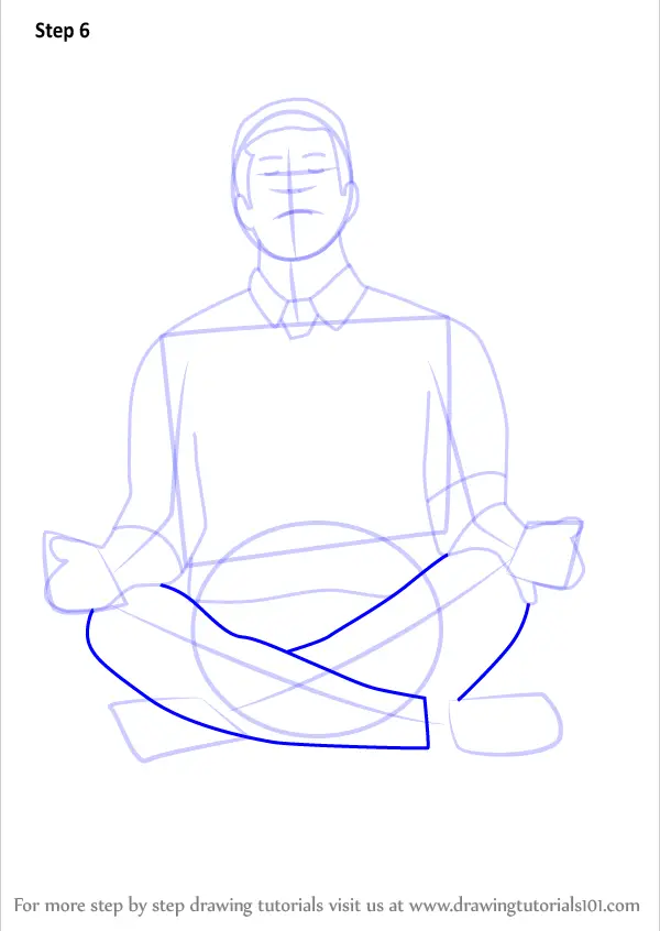 How to Draw Person Meditating (Other People) Step by Step ...