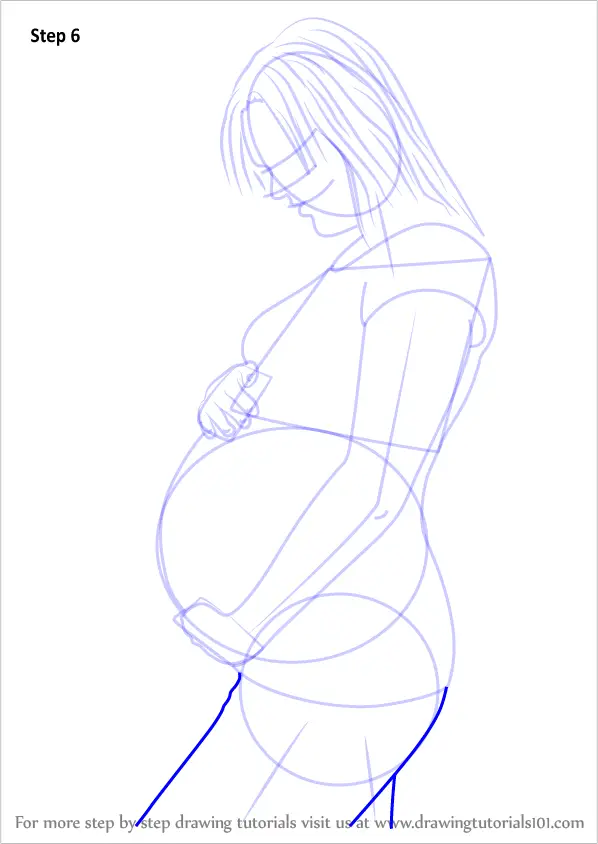 Learn How to Draw Pregnant Woman (Other People) Step by Step : Drawing