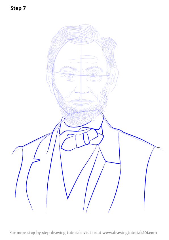 Learn How to Draw Abraham Lincoln (Politicians) Step by Step : Drawing