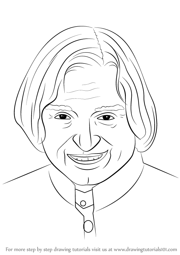 Dr. APJ Abdul Kalam Drawing Full Tutorial // How to draw Dr Abdul Kalam //  - YouTube