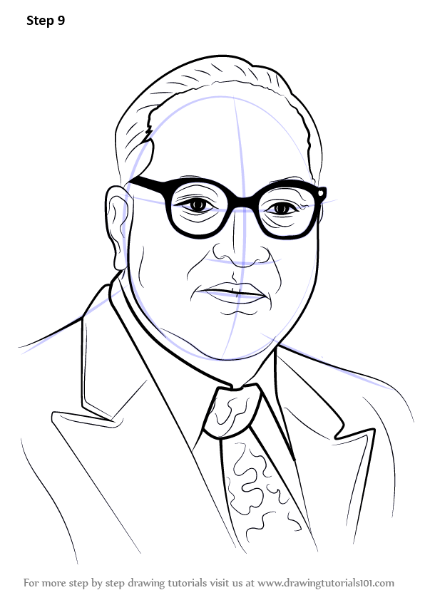 Learn How to Draw Babasaheb Ambedkar (Politicians) Step by Step