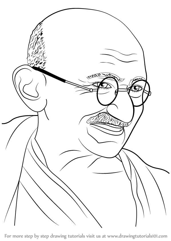 mahatma gandhi standing photos coloring pages - photo #11