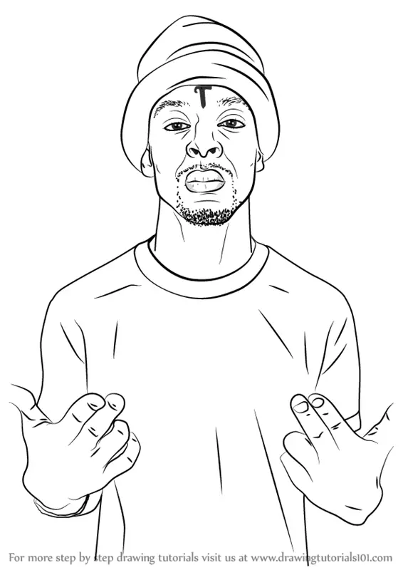 Learn How to Draw 21 Savage (Rappers) Step by Step : Drawing Tutorials