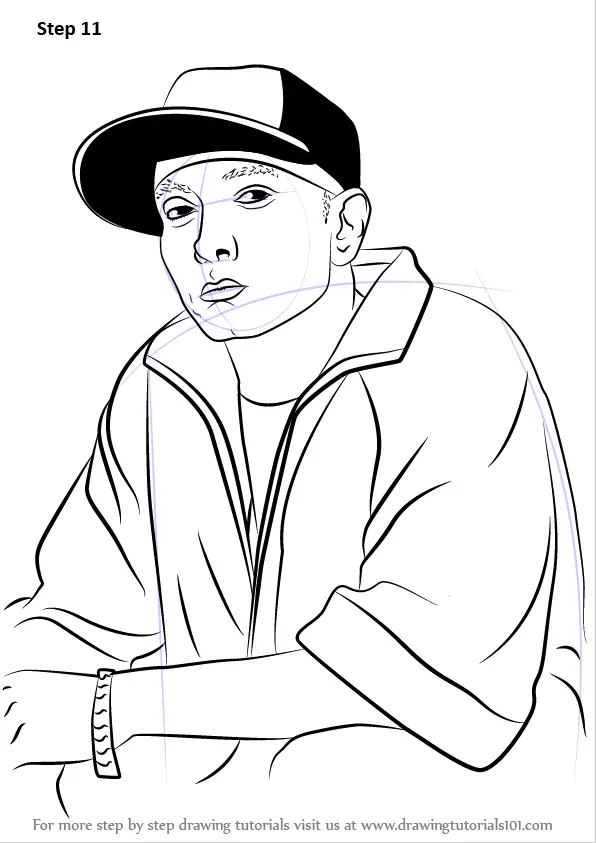Learn How to Draw Eminem Rappers Step by Step Drawing 