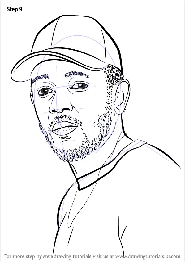 Learn How to Draw Kendrick Lamar (Rappers) Step by Step : Drawing Tutorials