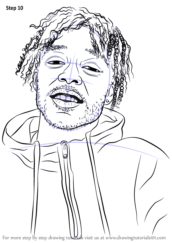 how to draw outline anime Lil Uzi by Vert Step Step to (Rappers) Learn Draw How