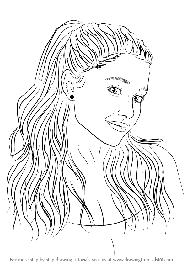 Ariana Grande Drawing Step By Step