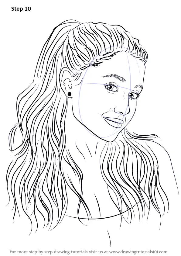 Learn How To Draw Ariana Grande Singers Step By Step