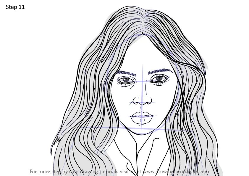 Learn How To Draw Billie Eilish Singers Step By Step Drawing