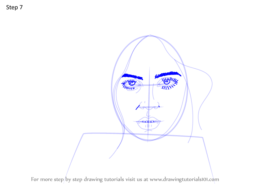 Learn How To Draw Billie Eilish Singers Step By Step Drawing
