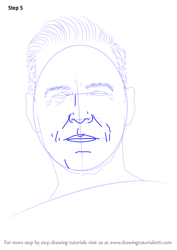 How to Draw Bryan Adams (Singers) Step by Step | DrawingTutorials101.com