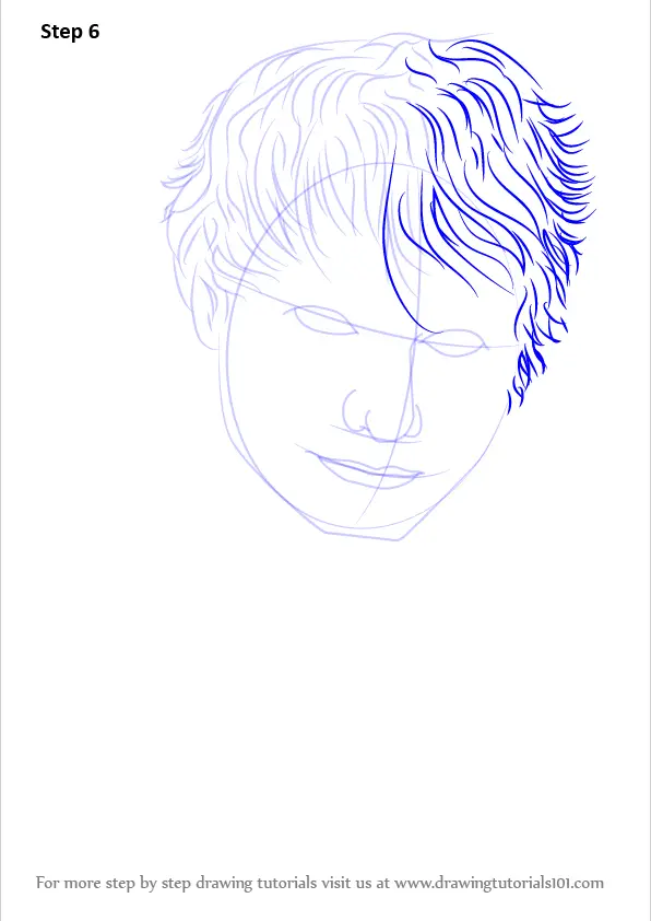 Step by Step How to Draw Ed Sheeran : DrawingTutorials101.com - 596 x 842 png 62kB