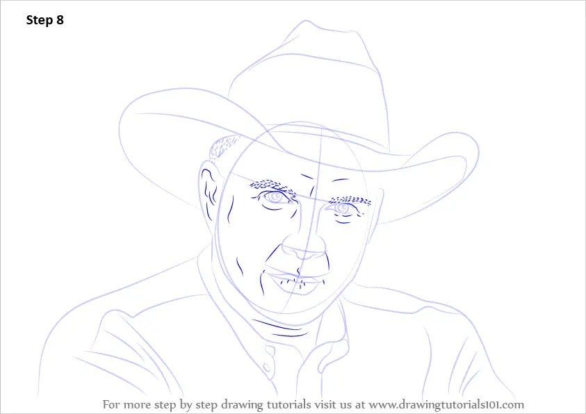 How To Draw Garth Brooks Singers Step By Step