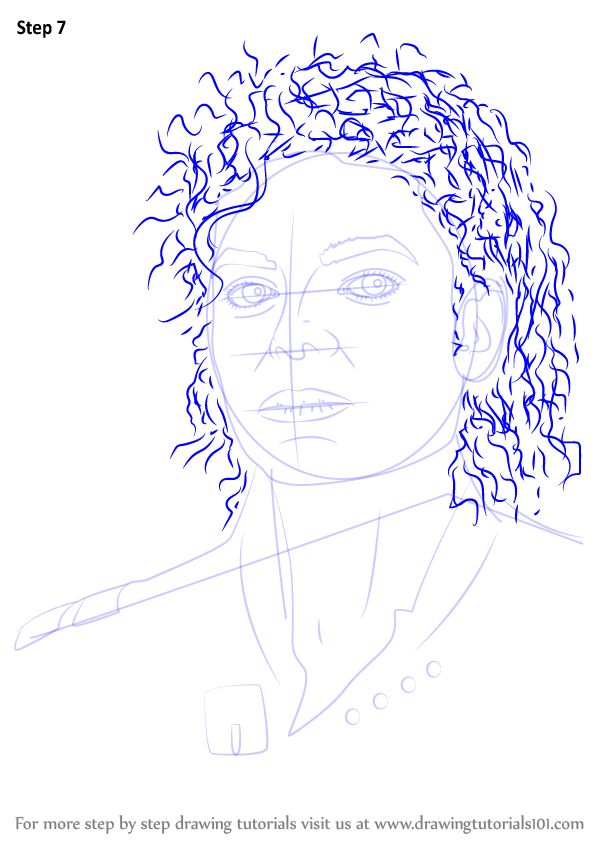 Learn How to Draw Michael Jackson (Singers) Step by Step : Drawing