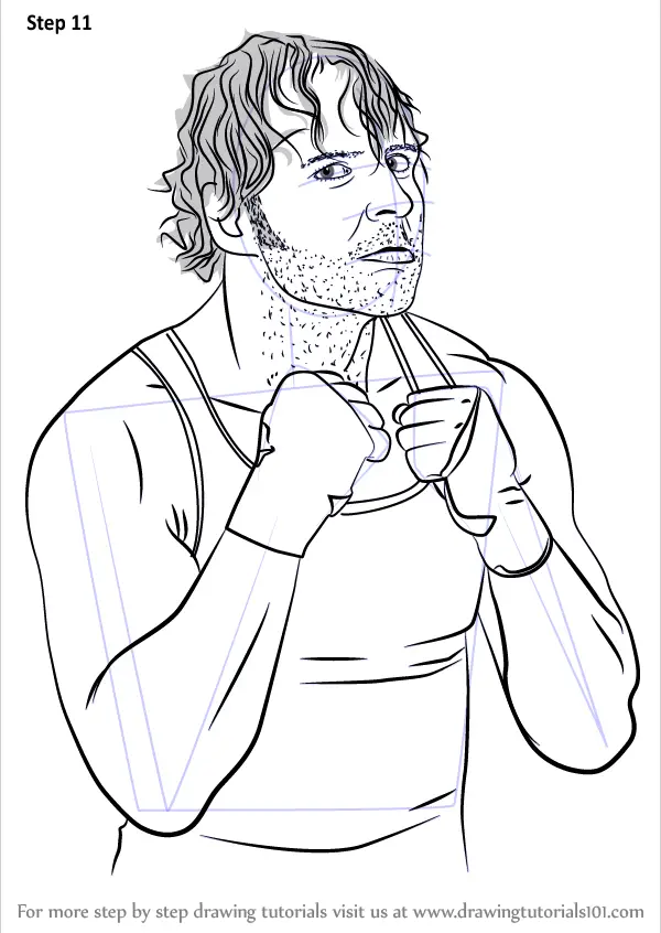 Learn How to Draw Dean Ambrose Wrestlers Step by Step  Drawing Tutorials