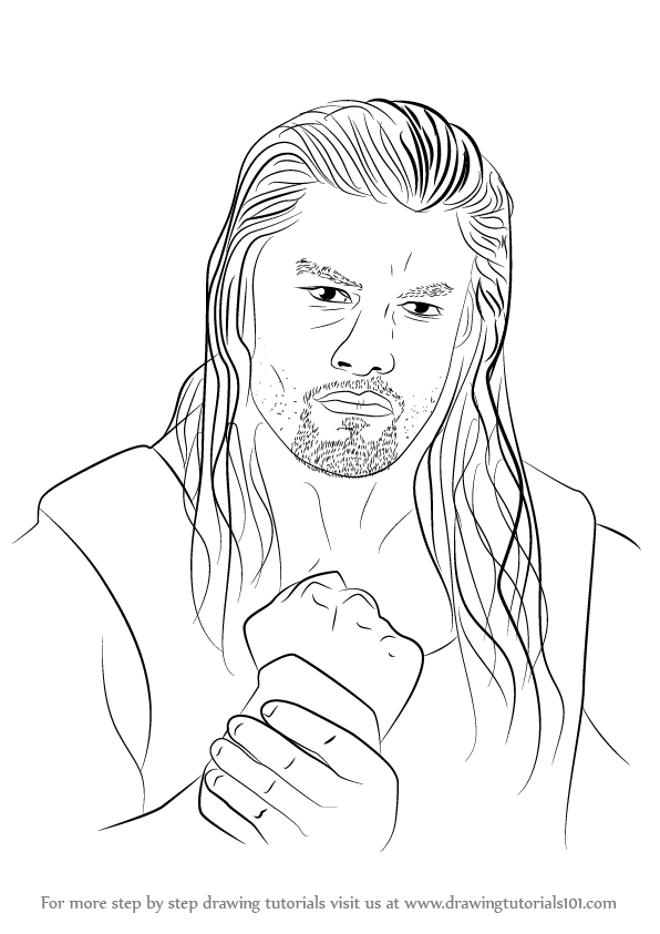 Learn How to Draw Roman Reigns (Wrestlers) Step by Step : Drawing Tutorials