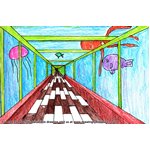 How to Draw One Point Perspective Aquarium