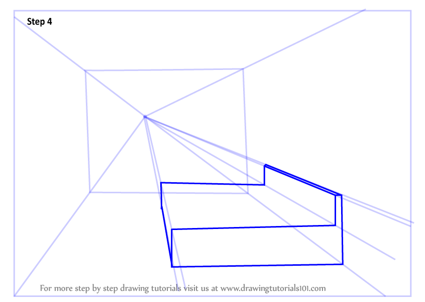 Learn How To Draw One Point Perspective Bedroom One Point